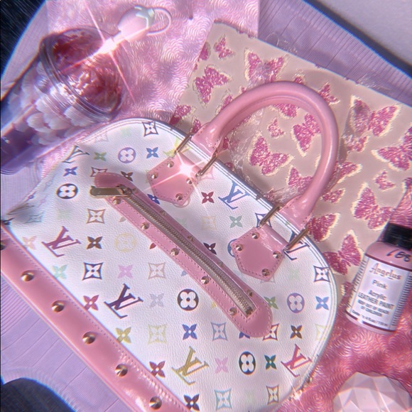 SOLD! PAINTED 🌸 Multicolor Murakami x LV Alma PM - Picture 14 of 16